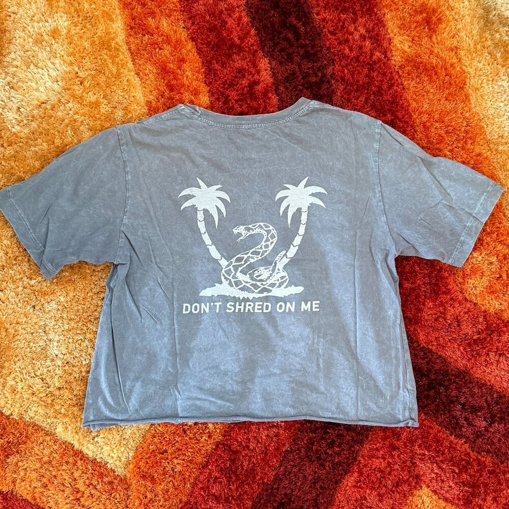 Don't SHRED On Me Cropped Graphic Tee